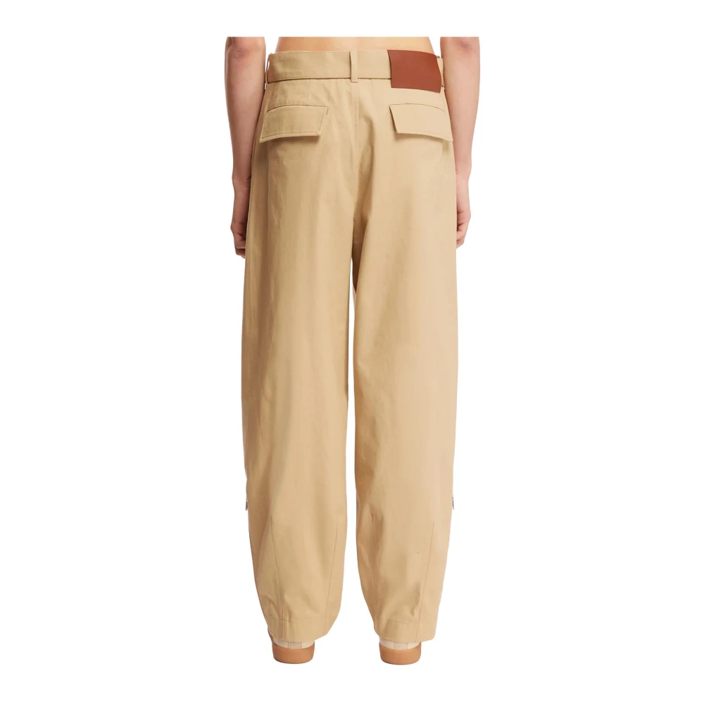 Jil Sander Gebelte Broeken Beige Heren