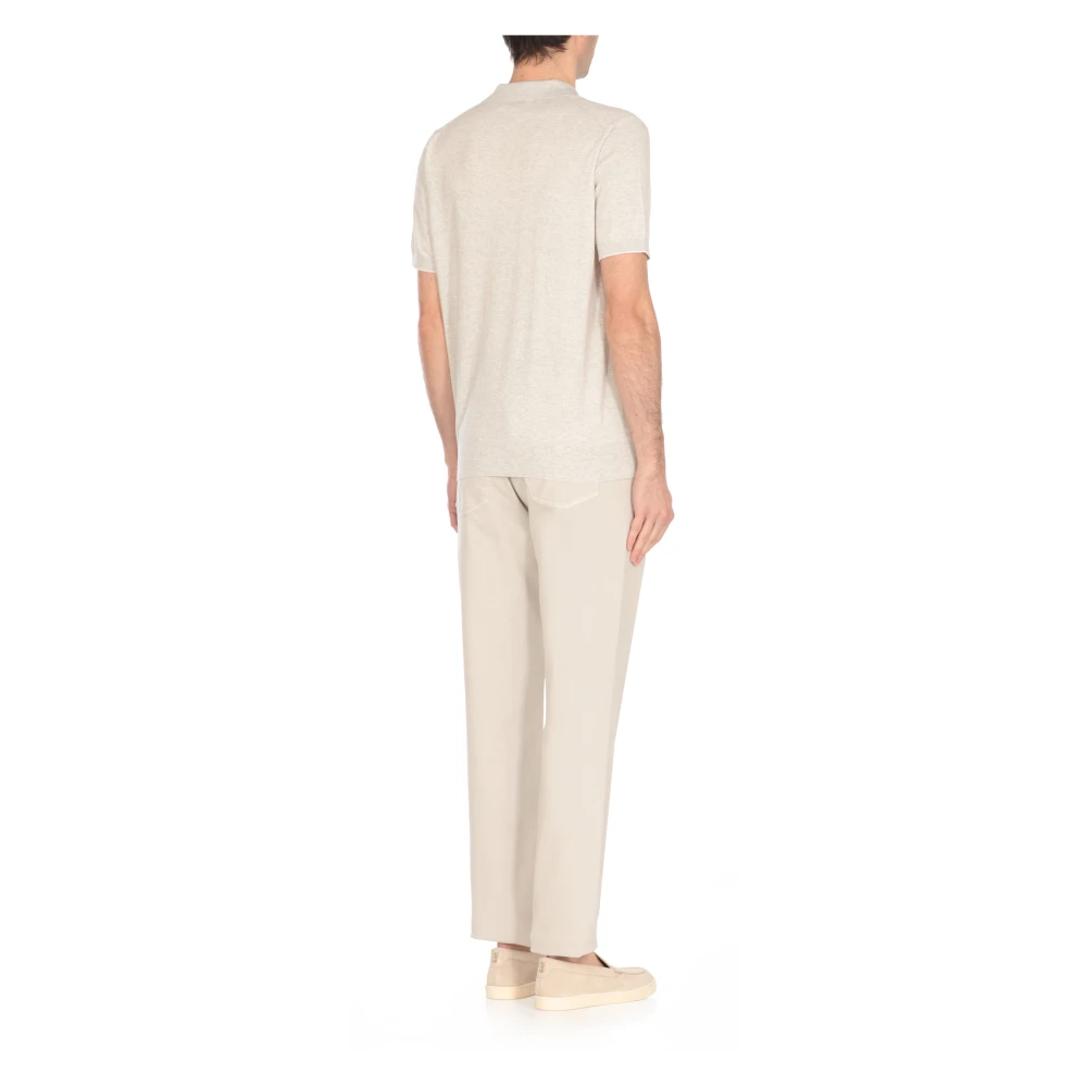 BRUNELLO CUCINELLI Grijze Katoenen Poloshirt voor Mannen Gray Heren