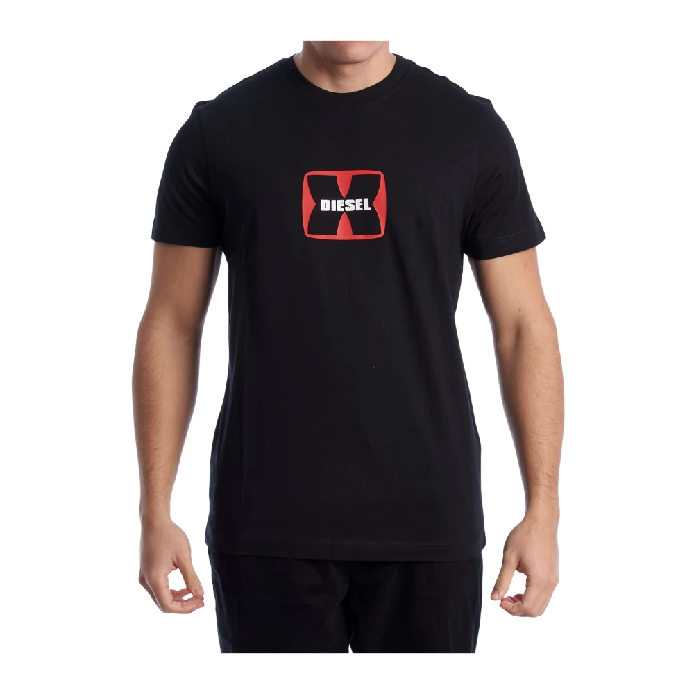 Diesel Herr Svart Toppar S, Bomull, T-Shirts