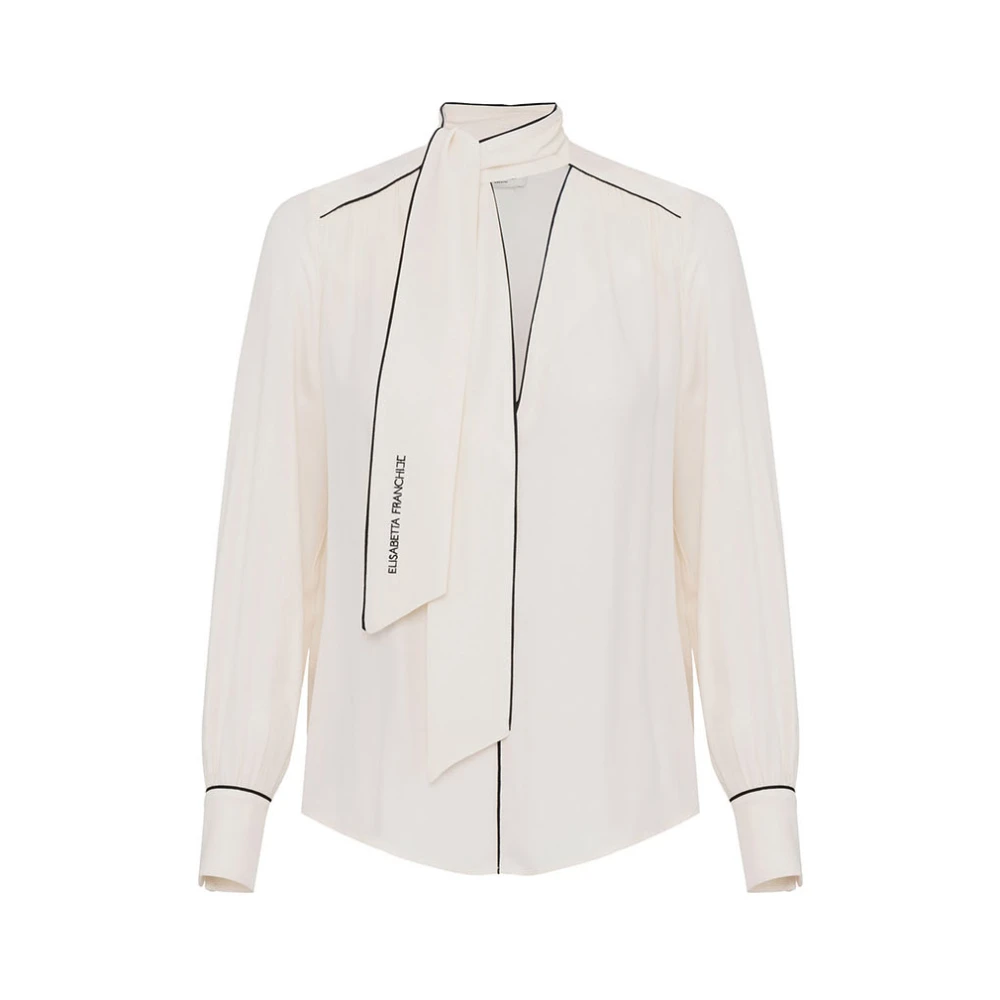 Elisabetta Franchi Stijlvolle Damesblouse Trendy Ontwerp White Dames