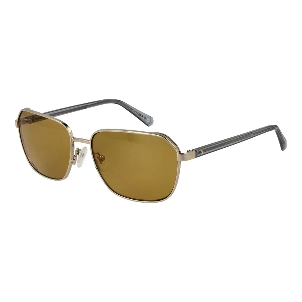 Guess Men's Yellow Sunglasses, One Size, Gold Metal Rectangle Sunglasses