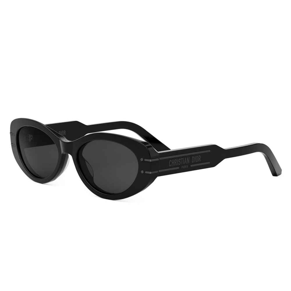 Dior Signatur Svarta Solglasögon Mörkgrå Linser Black, Unisex