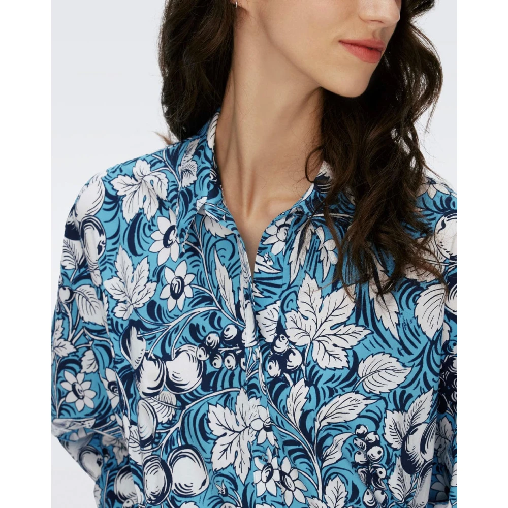 Diane Von Furstenberg Witte Blouses voor Vrouwen Blue Dames