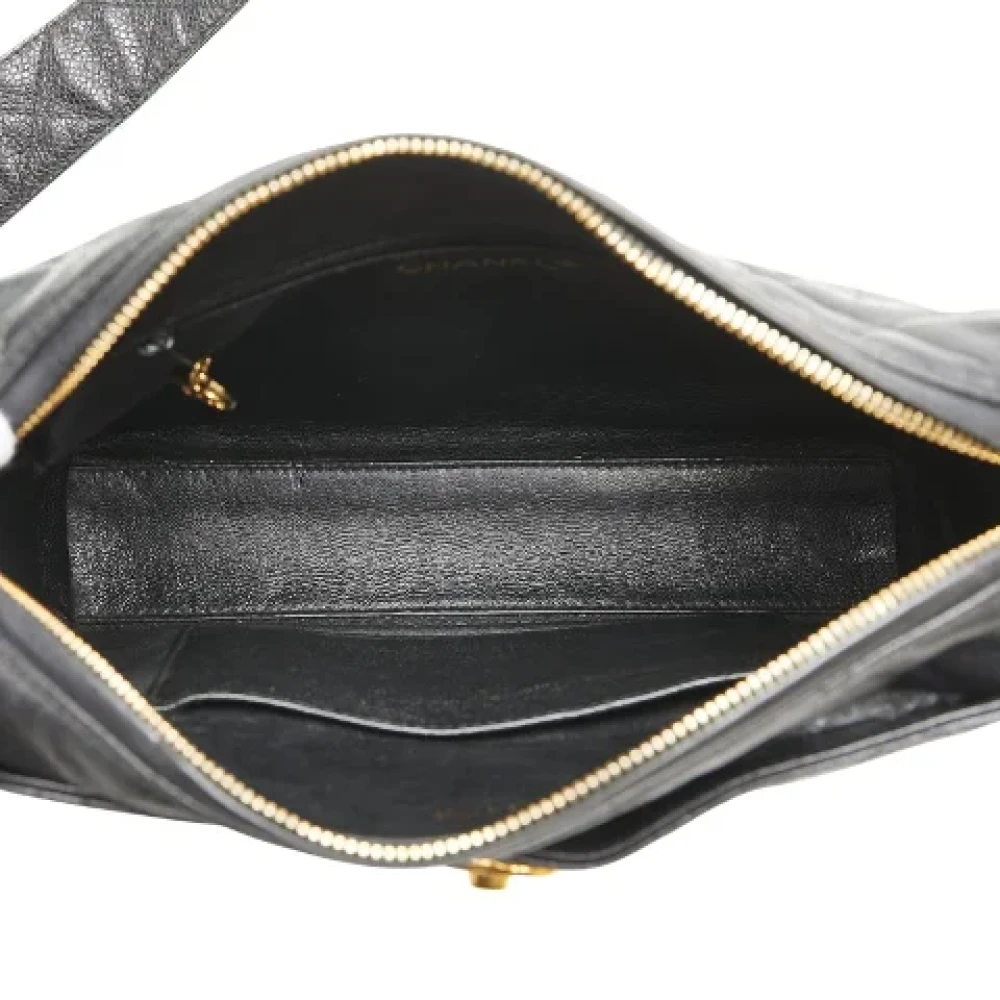 Chanel Vintage Pre-owned Leather crossbody-bags Black Dames