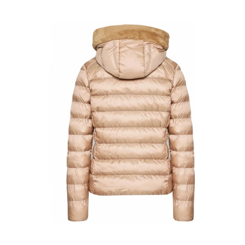 Invicta Gewatteerde Hoodie met Bont Horizontaal Beige Dames