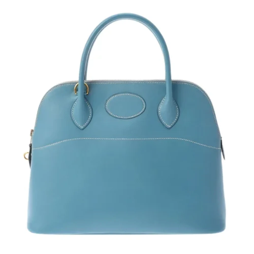 Hermès Vintage Pre-owned Leather handbags Blue Dames