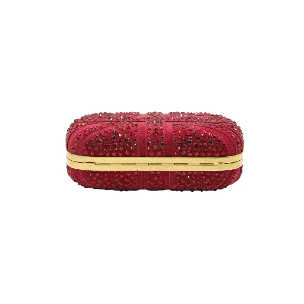 Alexander McQueen Pre-owned Suede clutches Red Dames