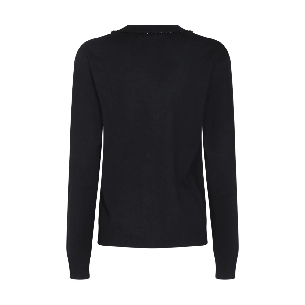 Fabiana Filippi Zwarte wollen gebreide trui Black Dames