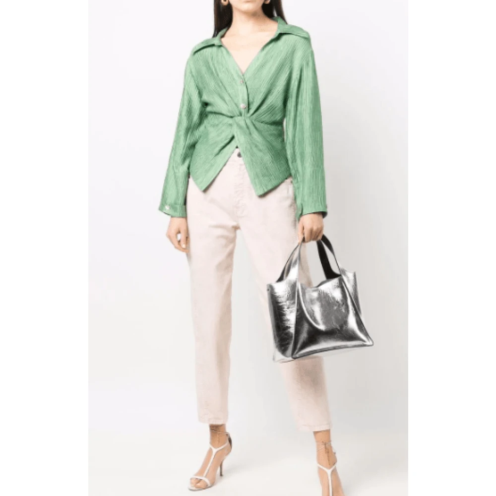 Stella Mccartney Roze Faded Cropped Denim Jeans Pink Dames