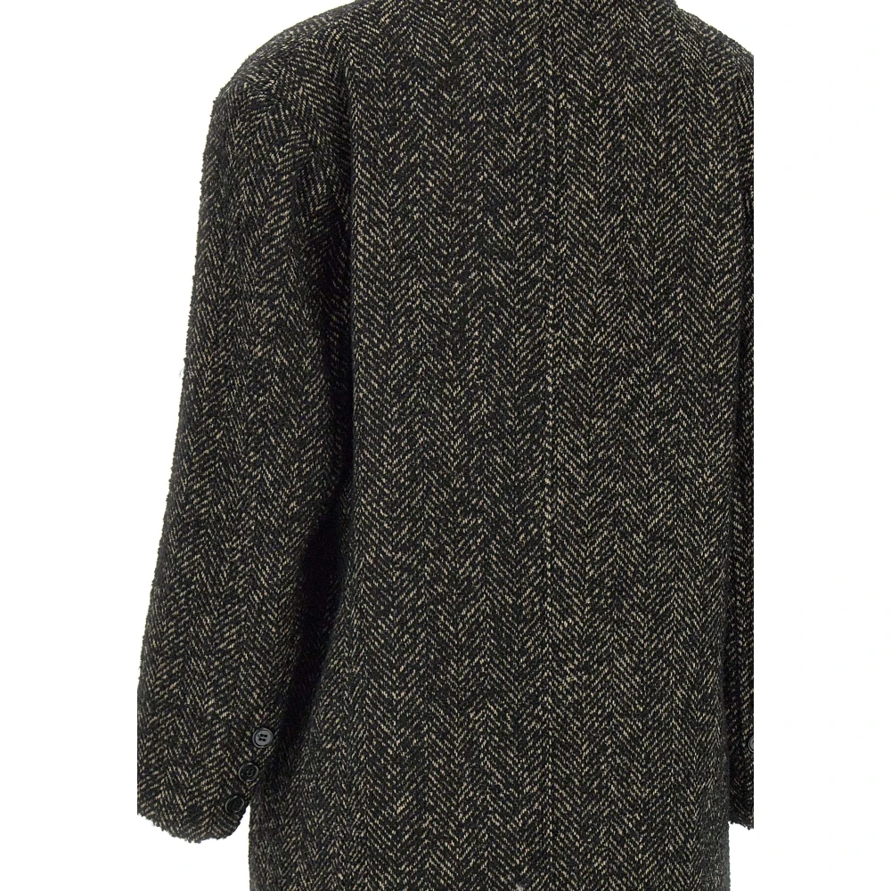 Kaos Bruine Herringbone Stitch Jas Brown Dames