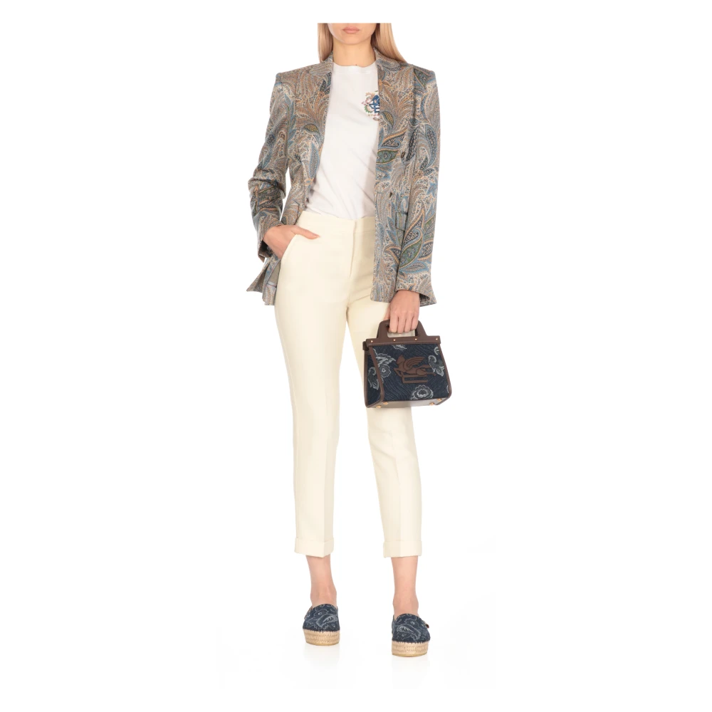 ETRO Multicolor Paisley Patroon Double-Breasted Blazer Multicolor Dames