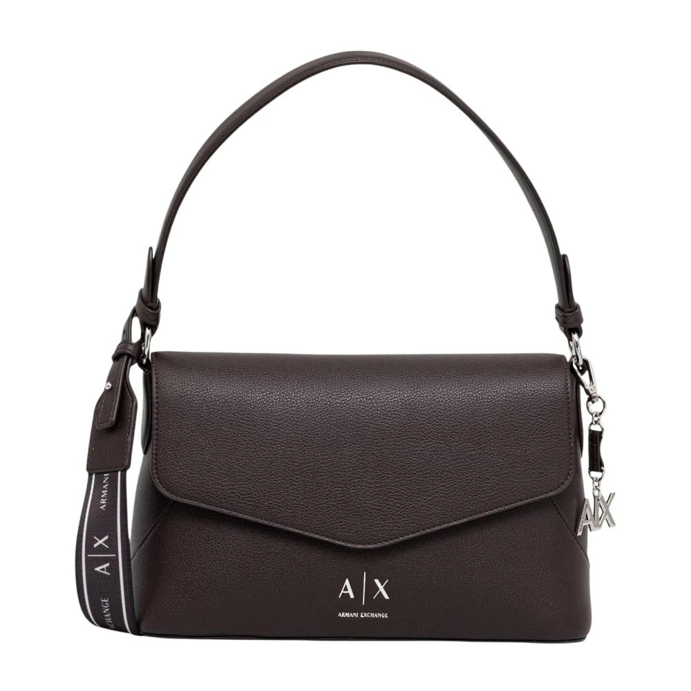 Armani Exchange Donna Marrone Borsa A Spalla Isabel Con Logo - Immagine 3