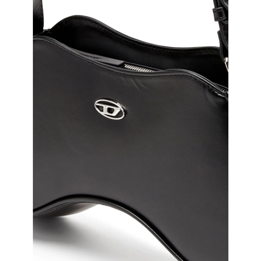 Diesel Stijlvolle Dames Schoudertas in Zwart Black Dames