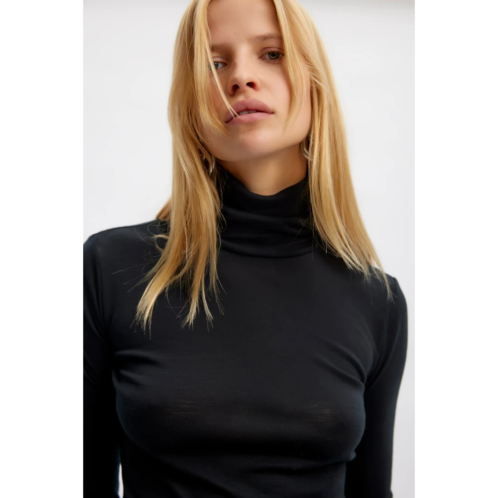 Gestuz Klassieke Wool Rollneck Coltrui Black Dames
