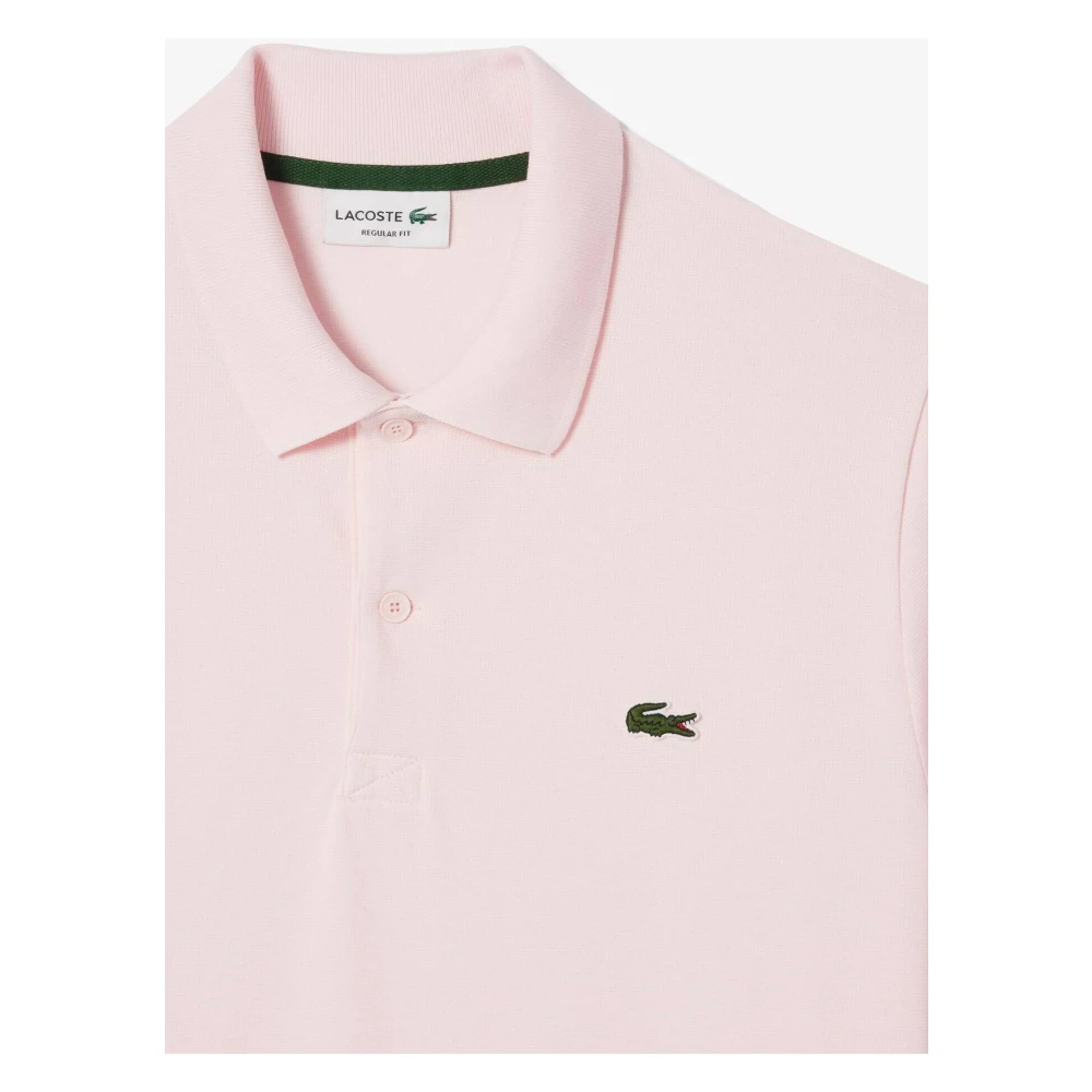 Lacoste Katoenen Polo Shirt met Iconisch Logo Pink Heren