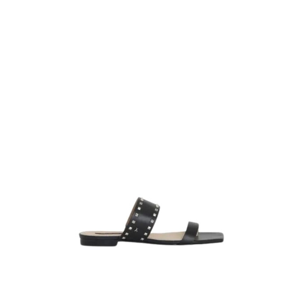 Zwarte platte best sale sandalen dames