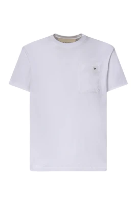 VLogo broderad bomulls-T-shirt