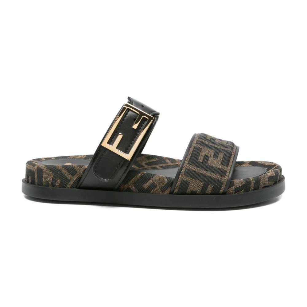 Fendi Women's Brown Feel Slide Sandals