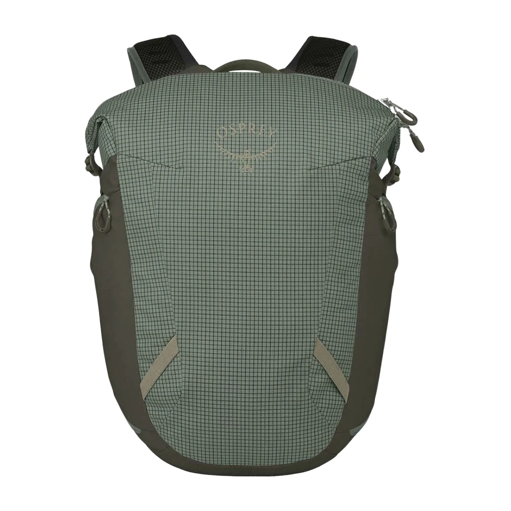 Osprey Men's Green Nylon Backpack With Top Zip Closure