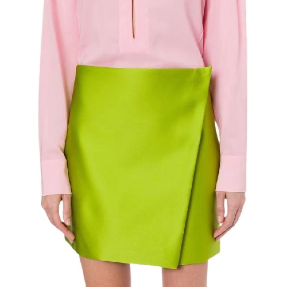 Philosophy di Lorenzo Serafini Groene Duchess Satijnen Minirok Green Dames