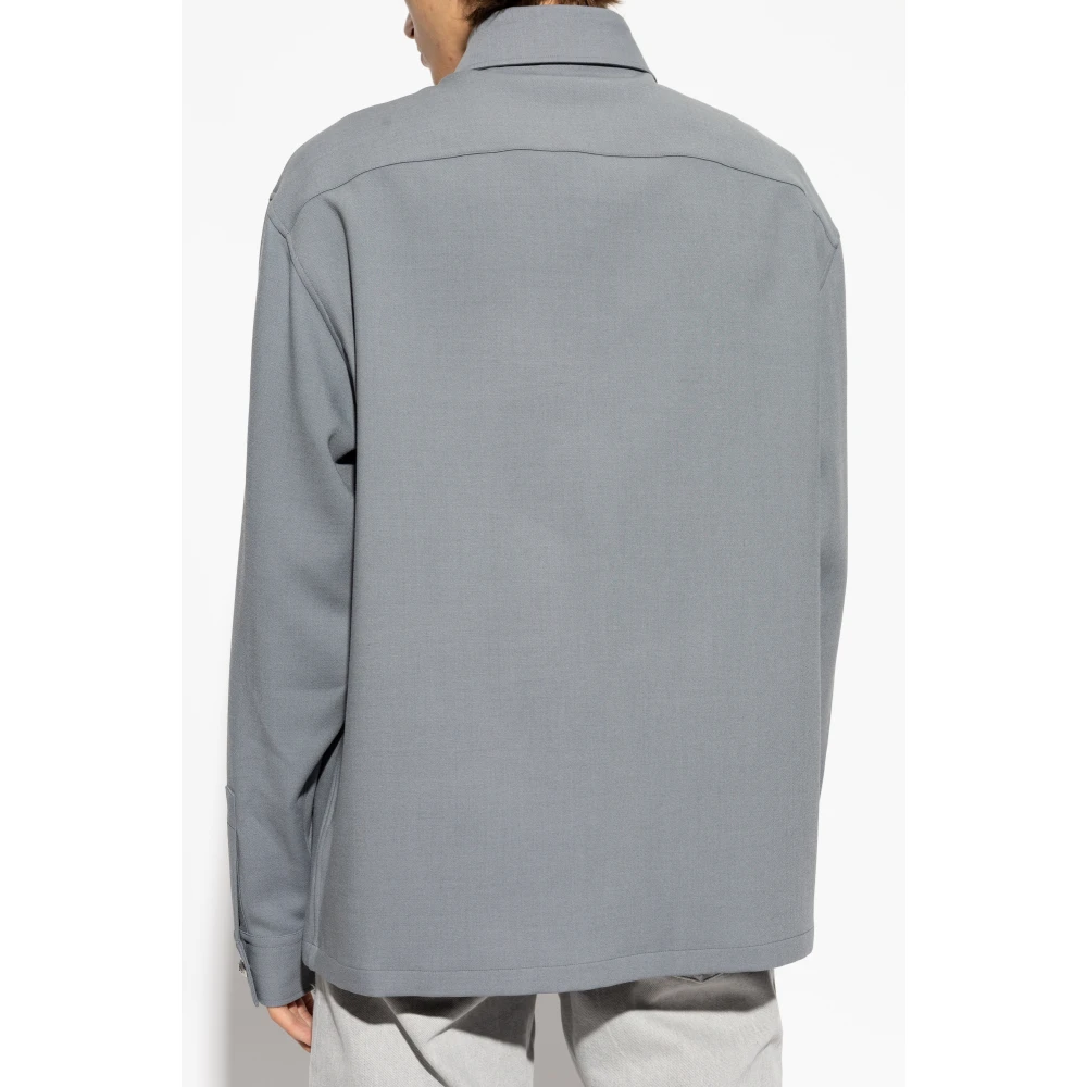 Balmain Overhemd met zak Gray Heren