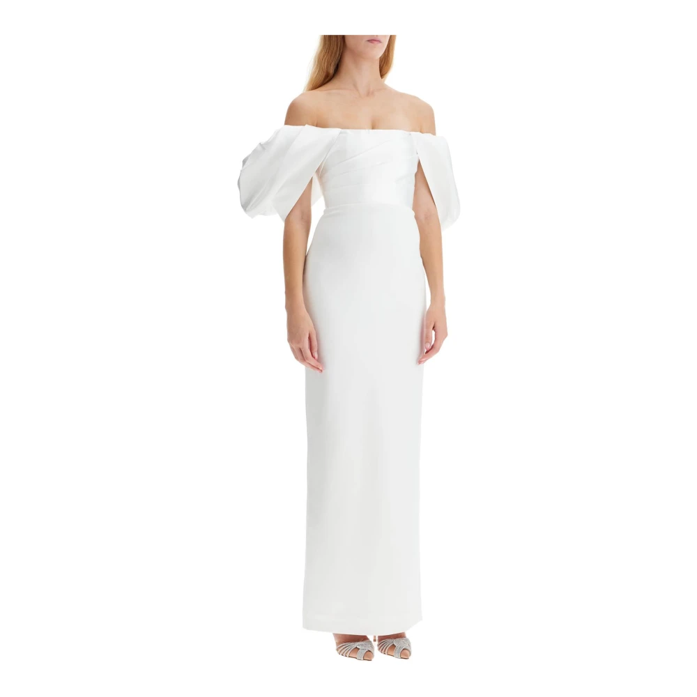 Solace London Elegante Sian Lange Jurk White Dames