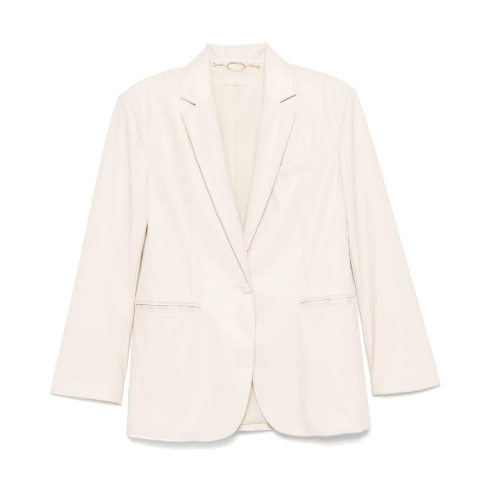 Liu Jo Beige Knoopjasje Klassieke Stijl Beige Dames