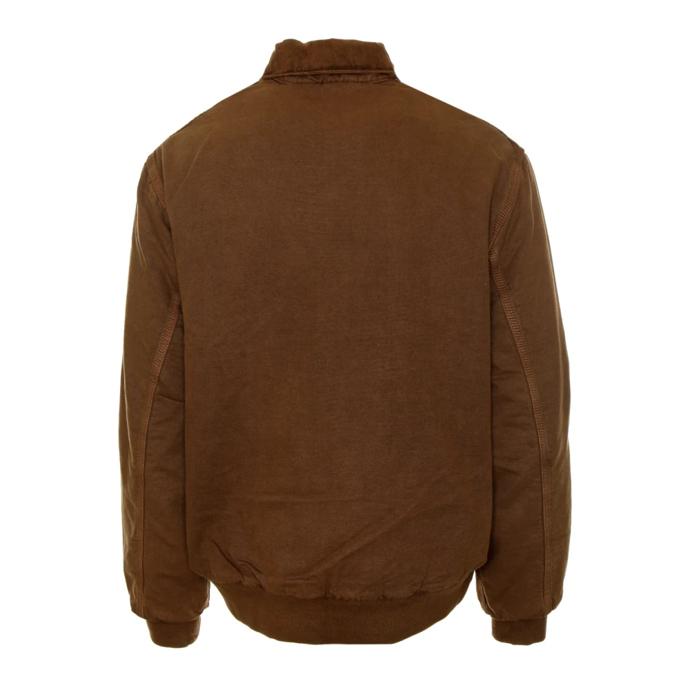 Carhartt WIP Canvasjas met geribde manchetten Brown Heren