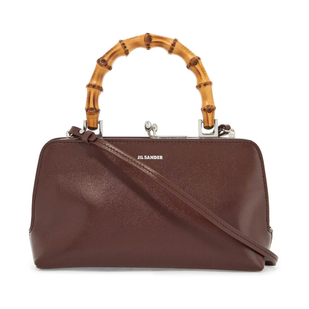 Jil Sander Bamboe Mini Handtas met Goji Details Brown Dames