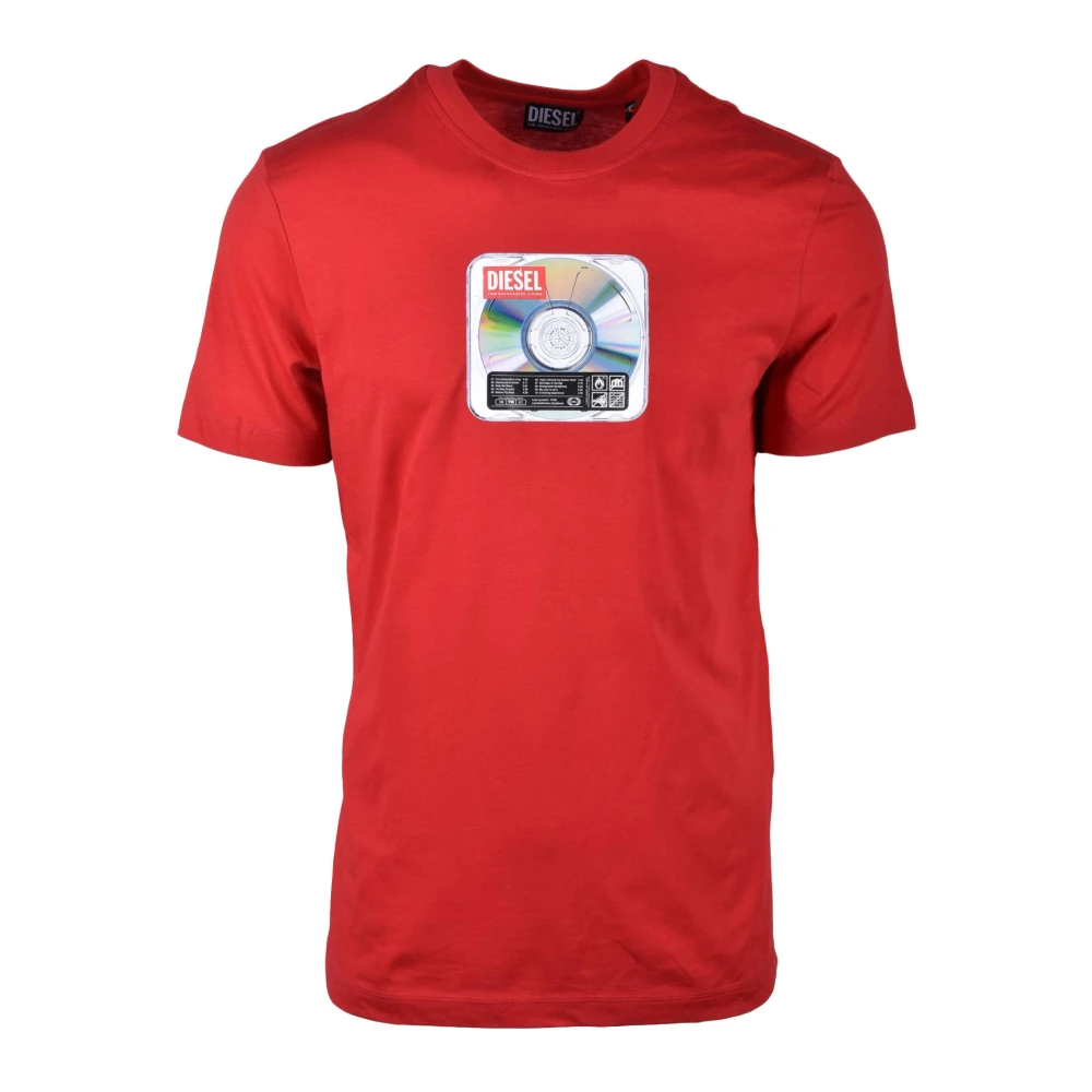 Diesel Katoenen T-shirt Red Heren