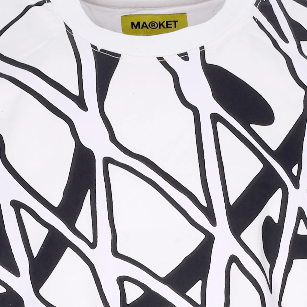 Market UV Smiley Witte Heren T-shirt White Heren