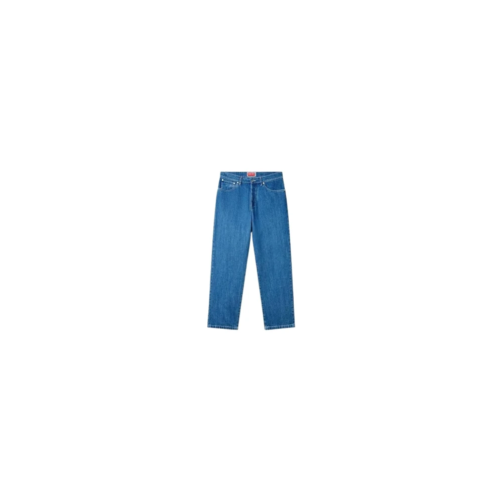 Kenzo Blå Randiga Jeans I Denim