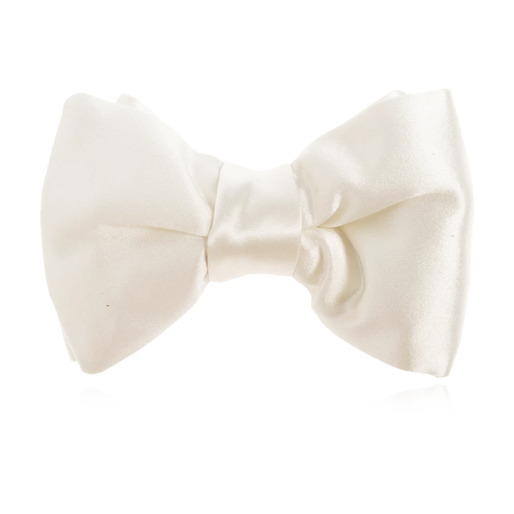 Tom Ford White Bow Ties, Male, One Size, Silk Bow Tie