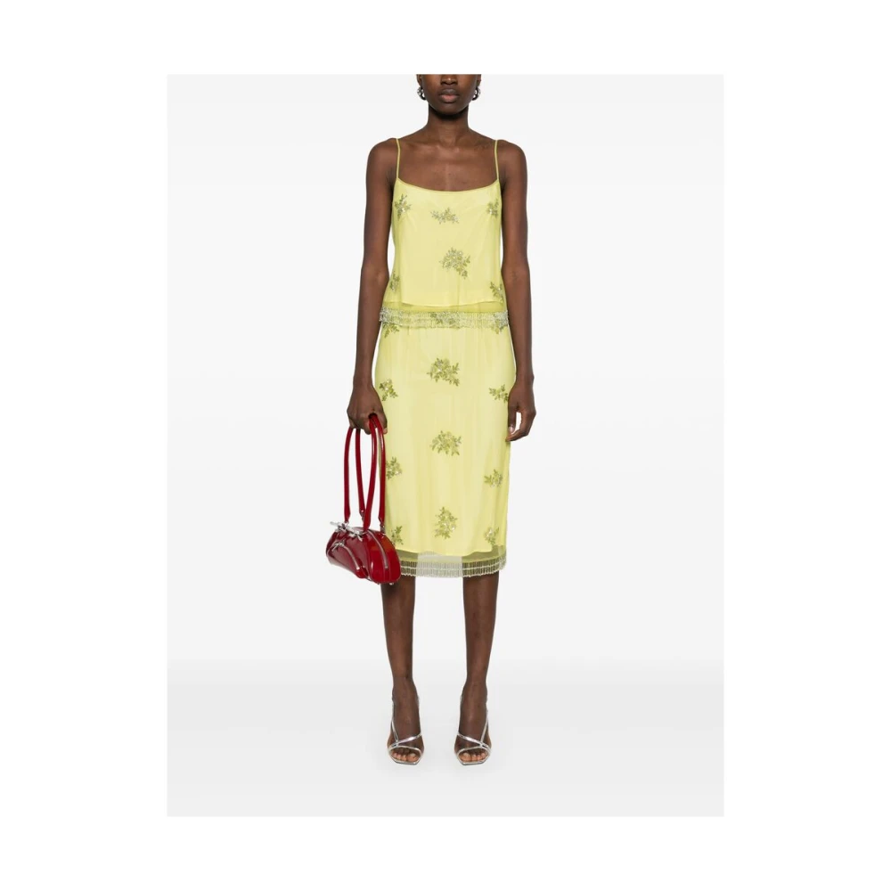 Blumarine Groene Pailletten Rok Green Dames