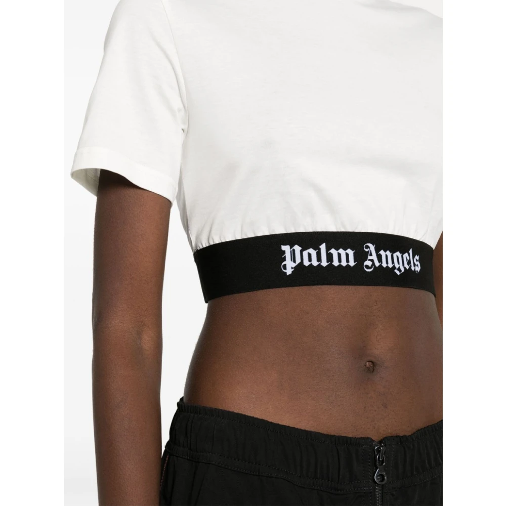 Palm Angels Beige T-shirts en Polos Beige Dames