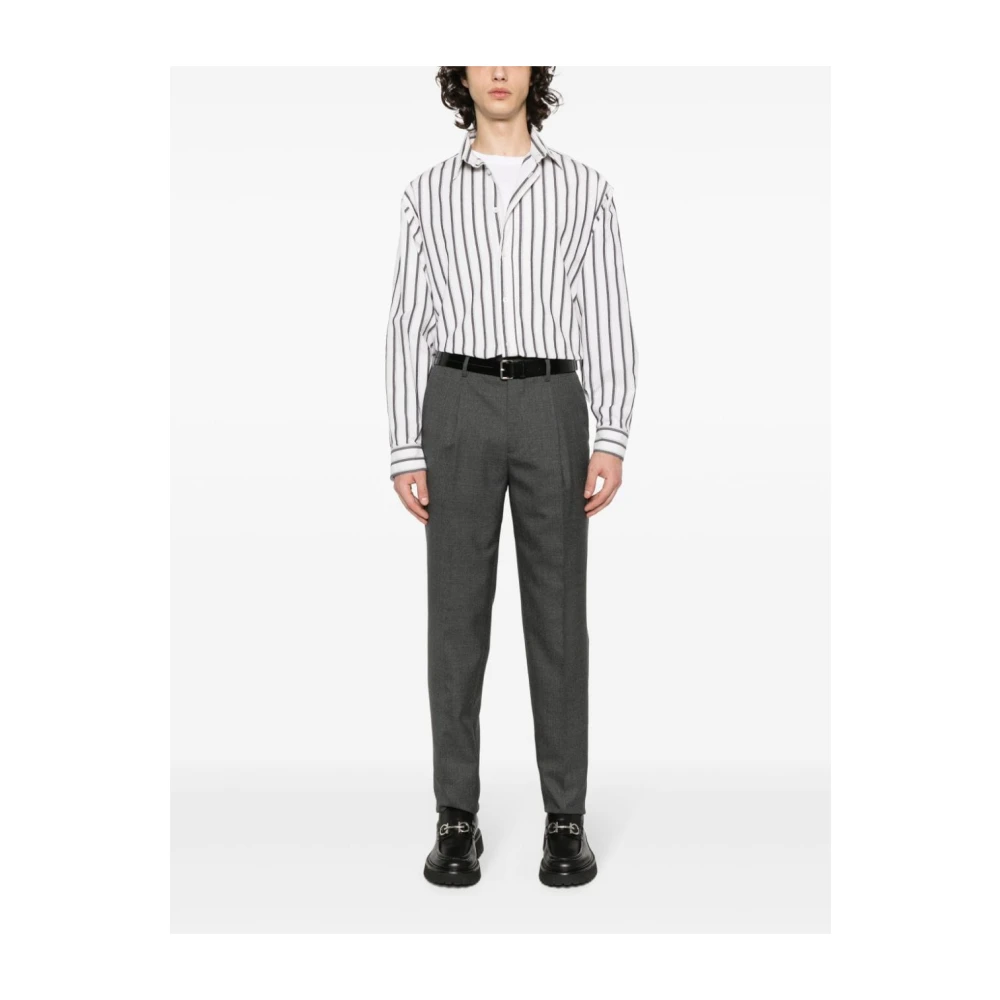 BRUNELLO CUCINELLI Klassieke Blauwe Wollen Broek Gray Heren