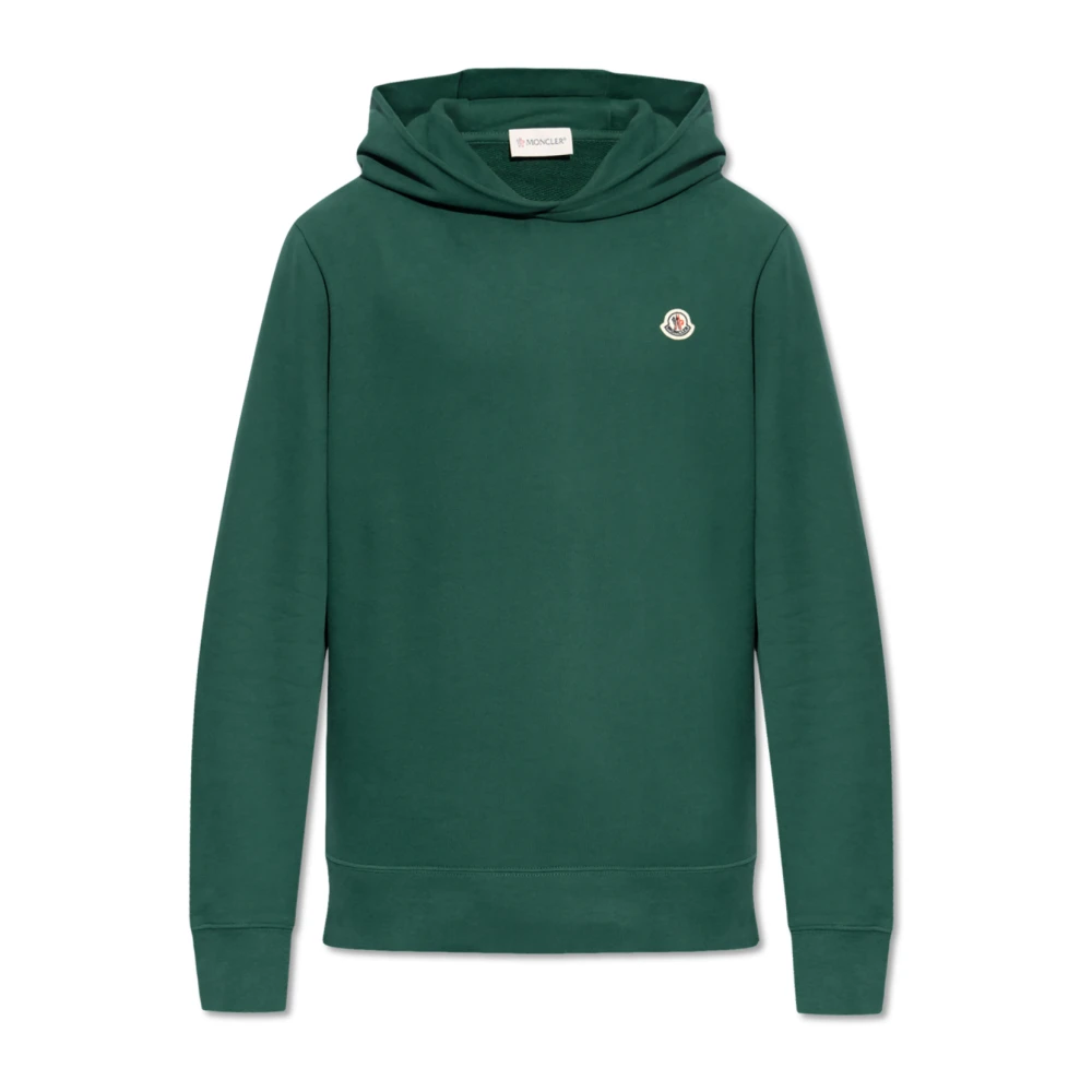 Moncler Green Sweatshirt With Logo - Male - Hoodies - S - Sweatshirts & Hoodies