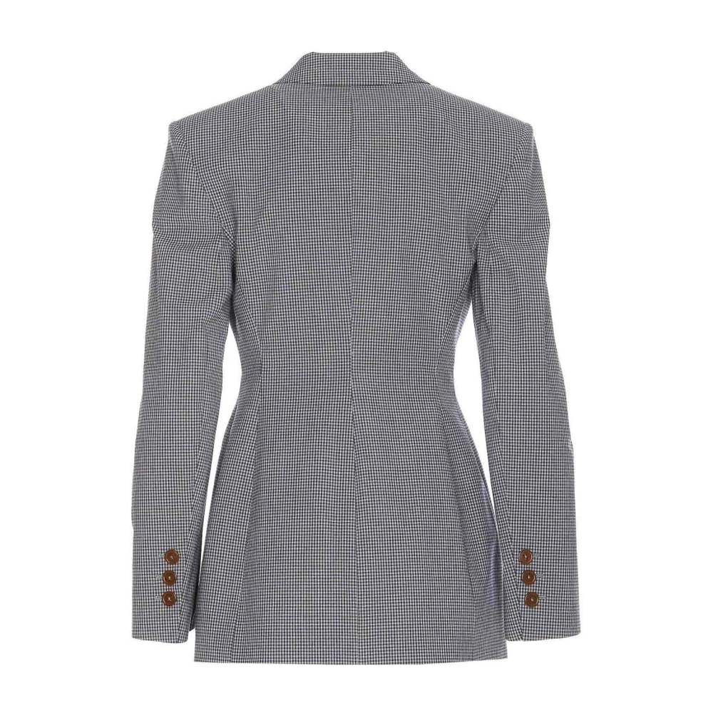 Vivienne Westwood Geruite Katoenen Jas Vrouwen Italië Gray Dames