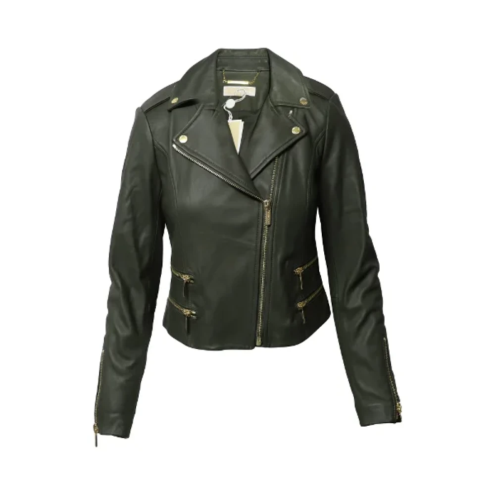 Michael Kors Leather outerwear Green Dames