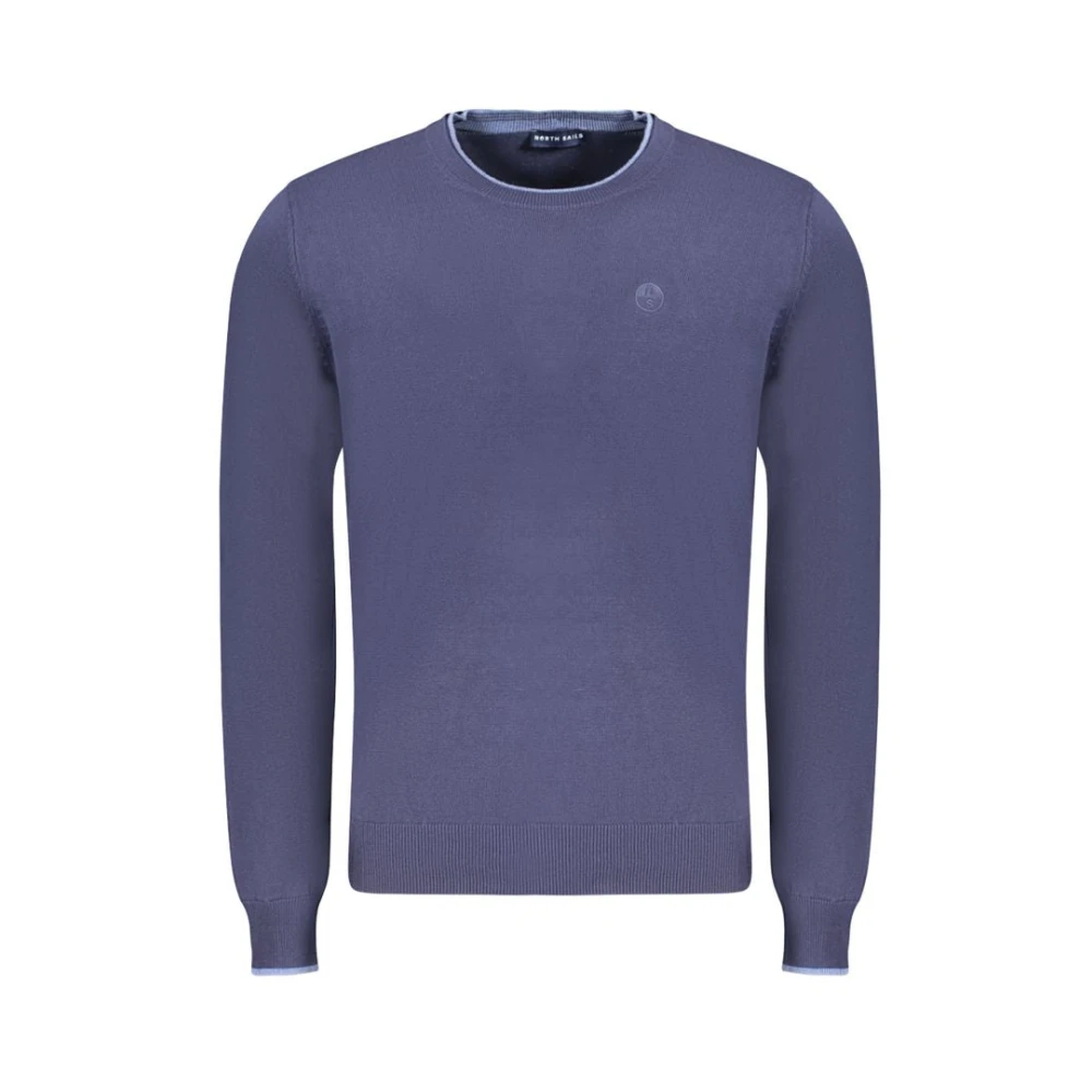 North Sails Men's Blue Round-Neck Knitwear, L, Cotton Jumper