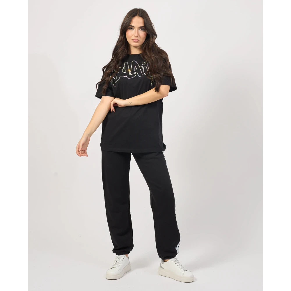 Disclaimer Zwarte trui met voorlogo Black Dames
