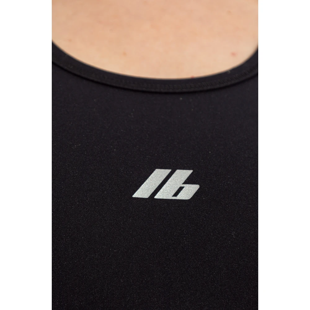 Balenciaga Mouwloze Crop Top Black Dames
