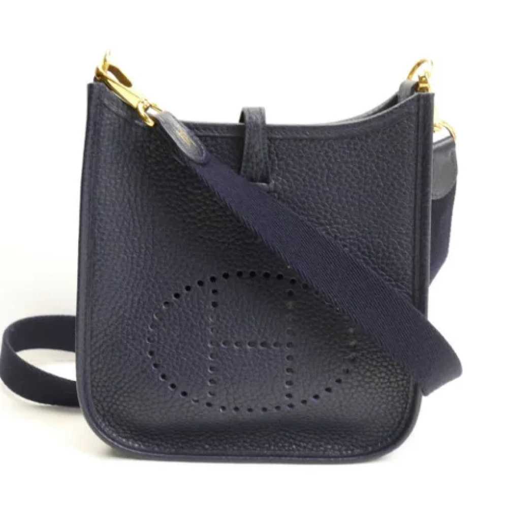 Hermès Vintage Pre-owned Fabric shoulder-bags Blue Dames
