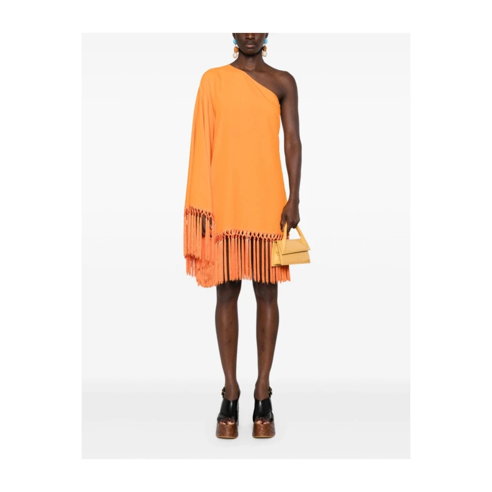 Taller Marmo Oranje Asymmetrische One-Shoulder Jurk Orange Dames