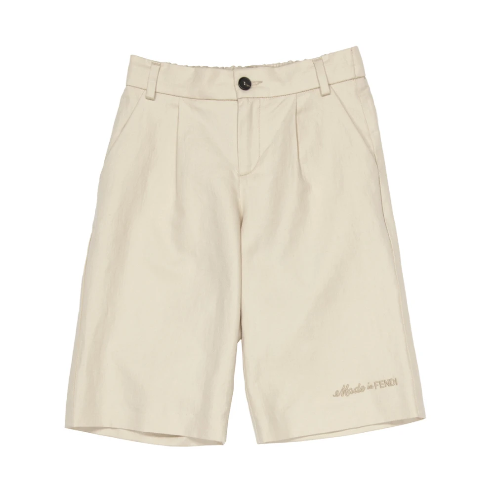 Fendi Brun Linne Bermuda Shorts Brown, Pojke