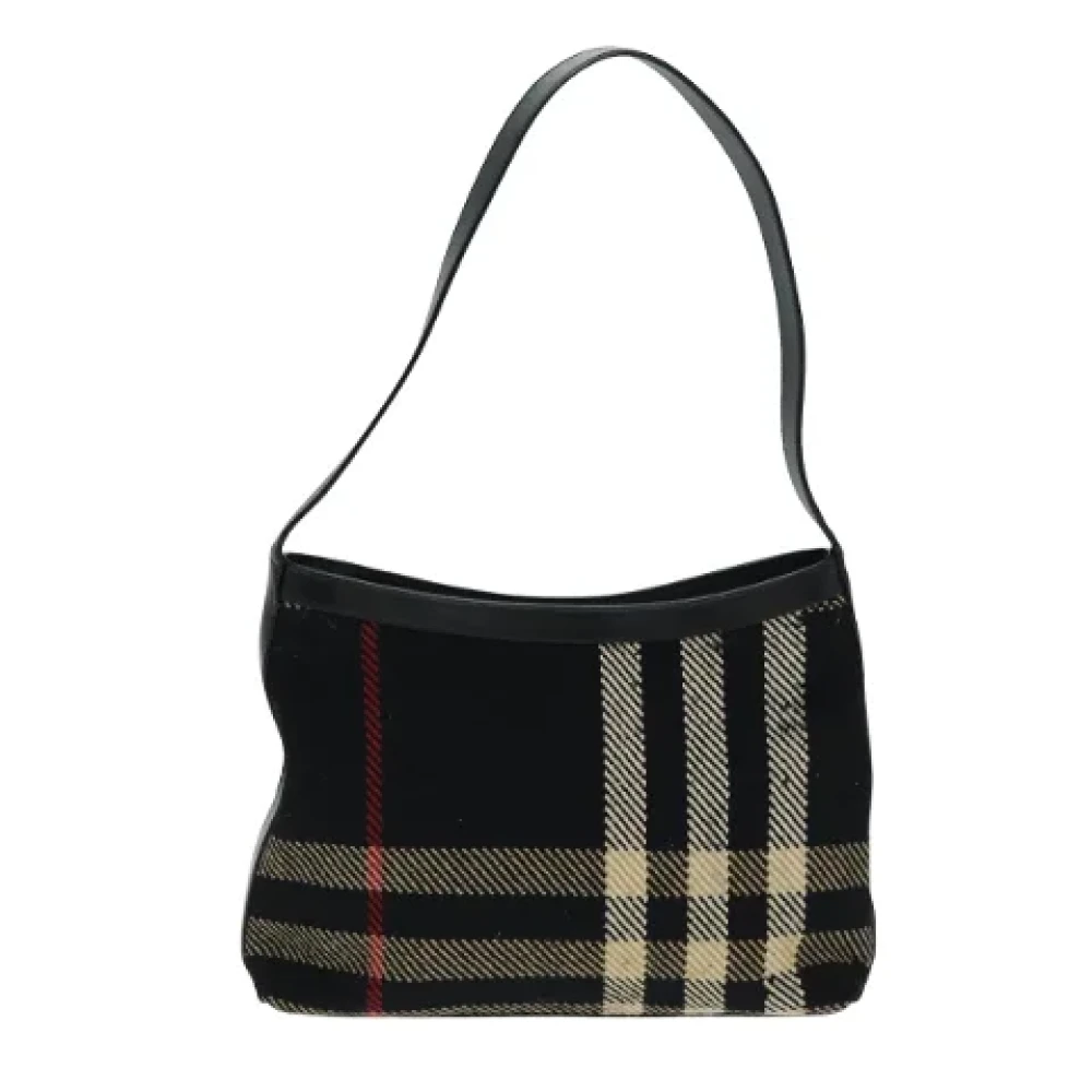 Burberry Vintage Pre-owned Canvas shoulder-bags Black Dames