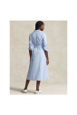 longue-robe-chemise-en-popeline-avec-logo-brode