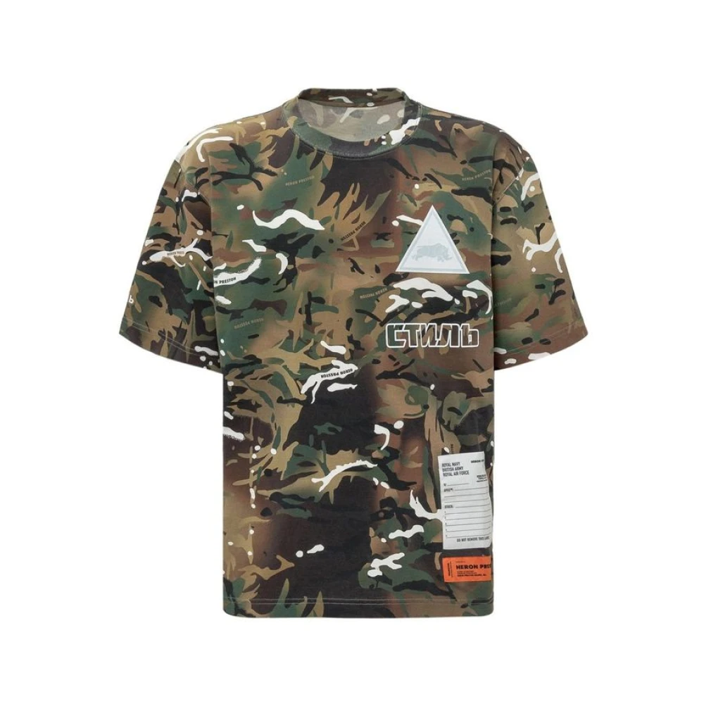 Heron Preston , T-Shirts, Male, Multicolor, M, Camouflage T-Shirt