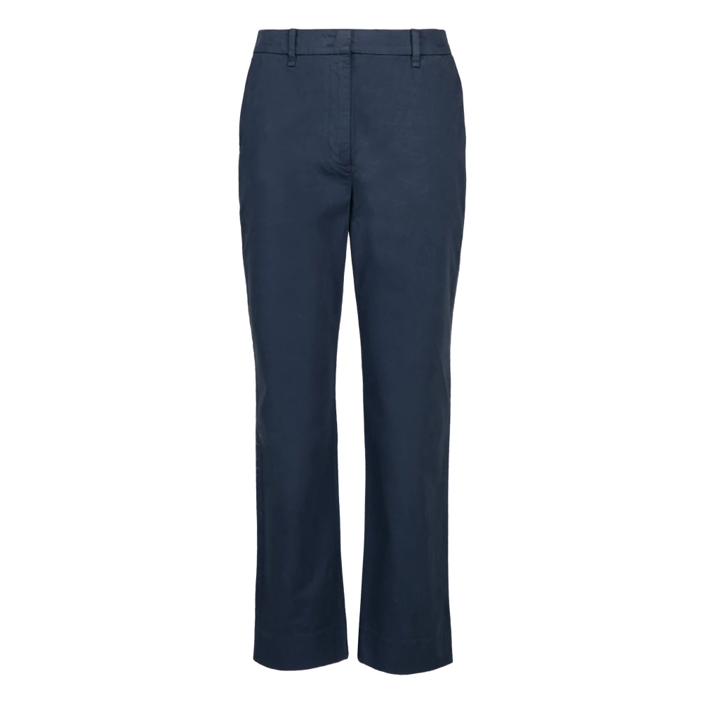 Bomboogie Donna Blu - Pantaloni In Raso Di Cotone Con Tasca Chino - Trousers - 2XS