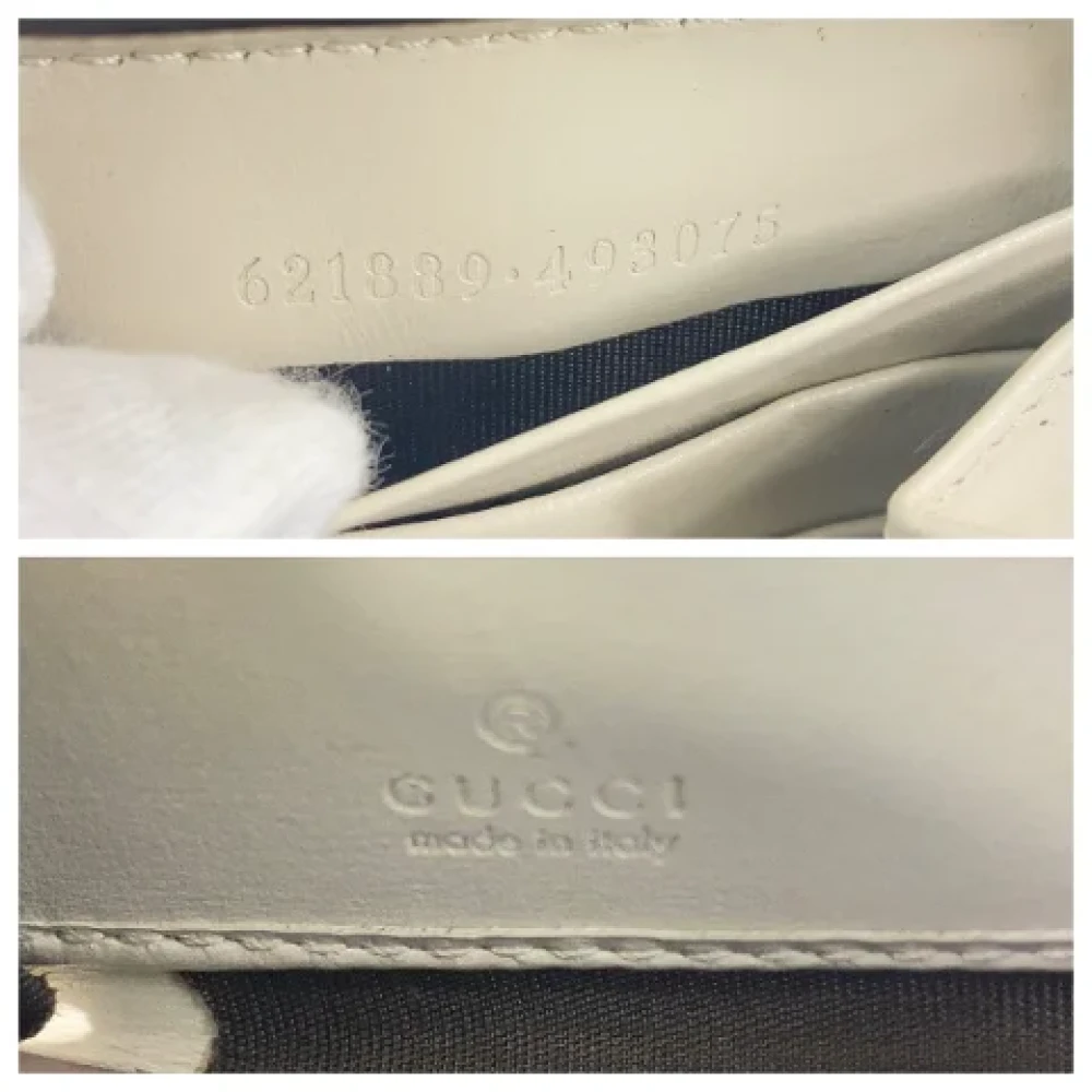 Gucci Vintage Pre-owned Leather wallets White Dames